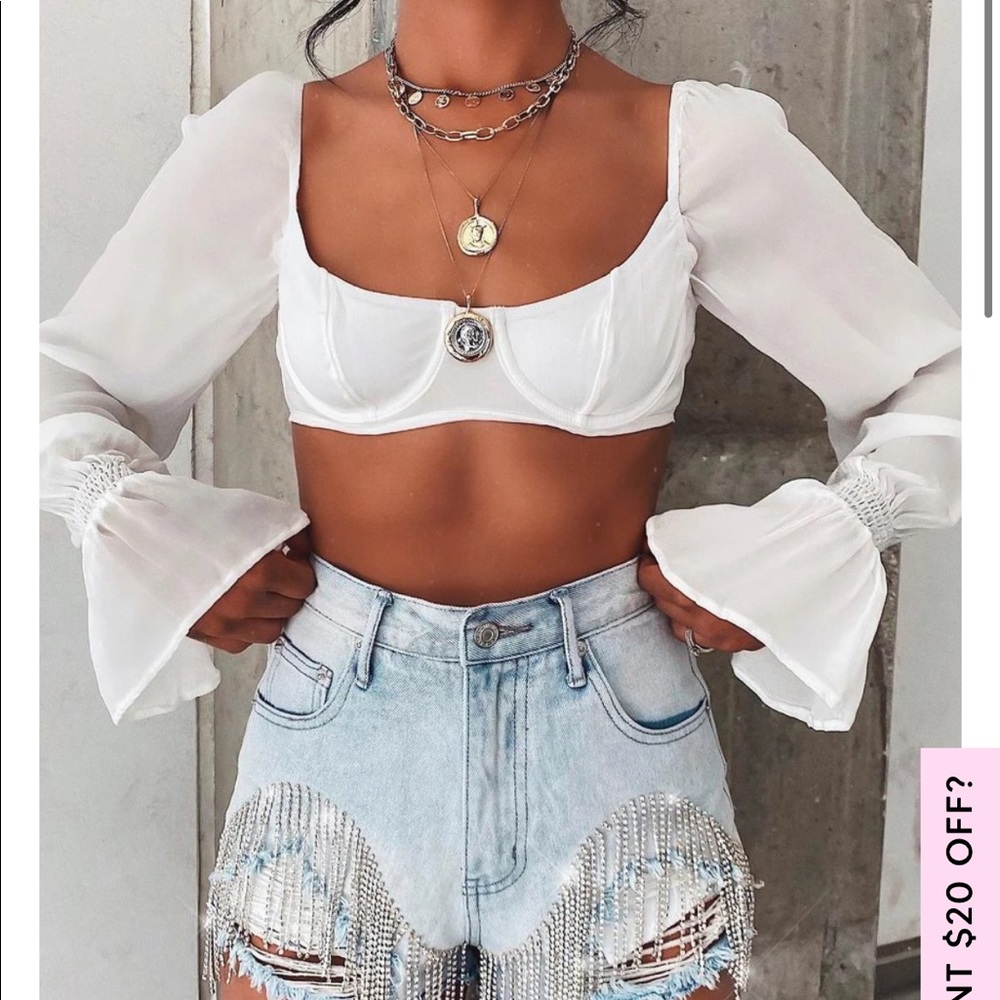 White fox boutique top
